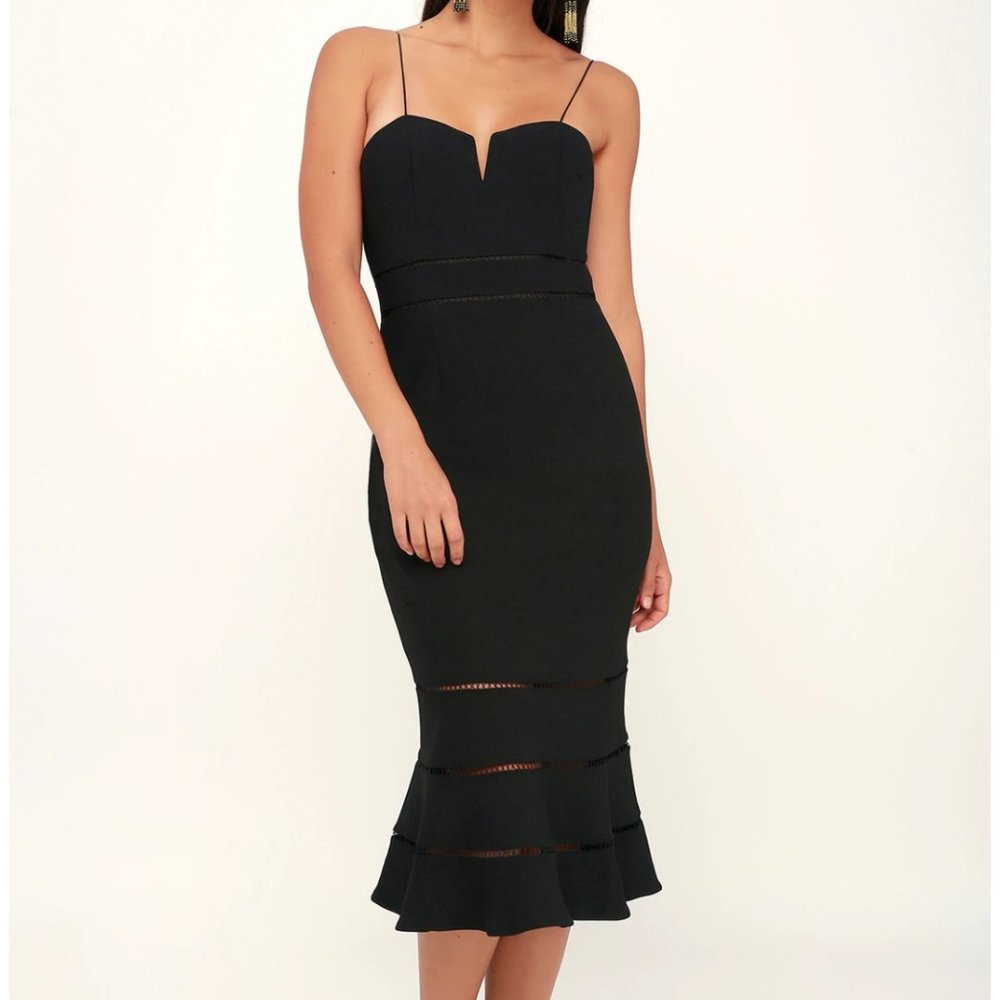 Finders Keepers Immortal Black Sleeveless Midi Dress